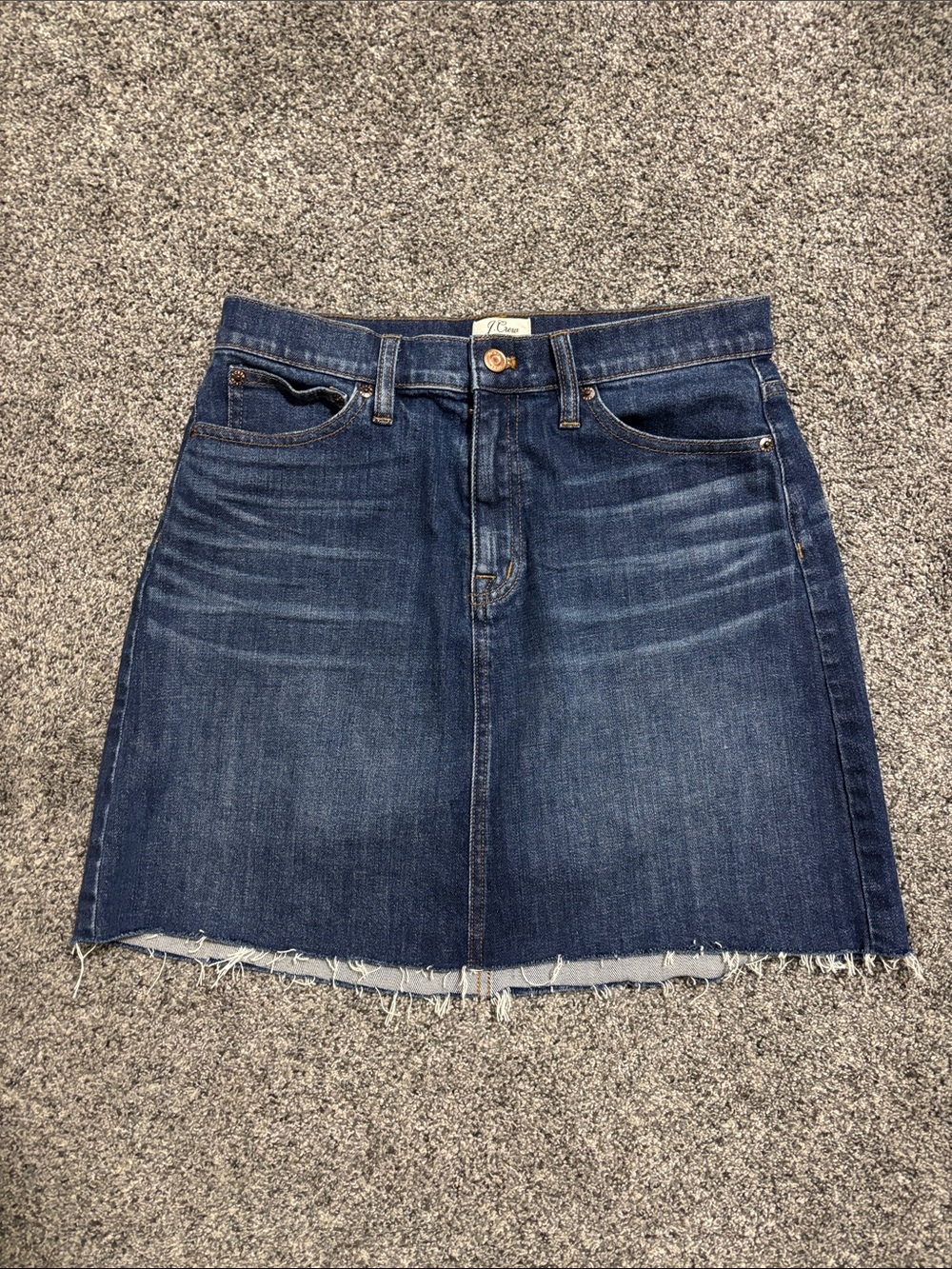 JCrew Blue Indigo Denim A-Line Mini Skirt